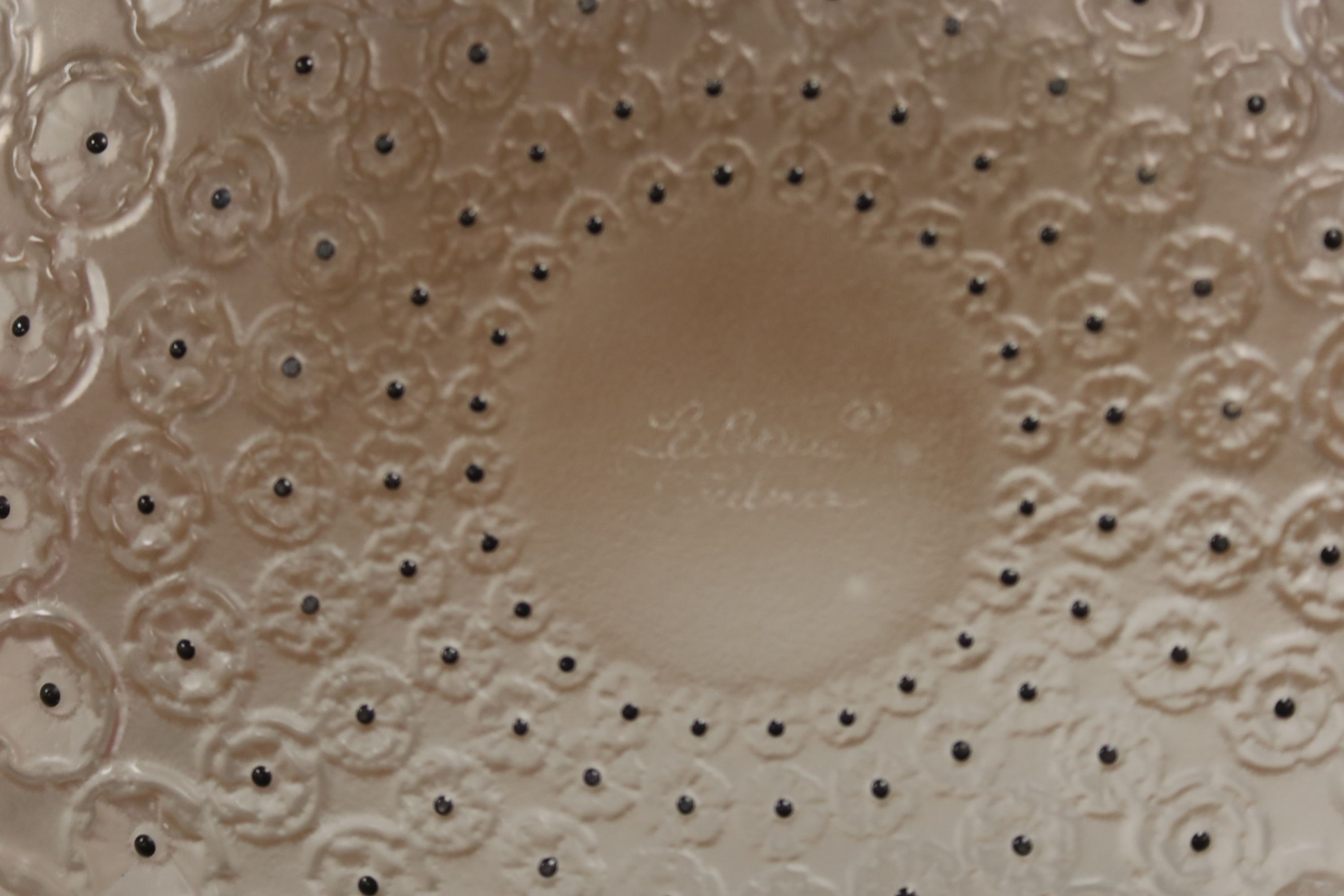 A Lalique 'Nemours' pattern bowl, designed in 1929, post war, 25.5 cm diameter